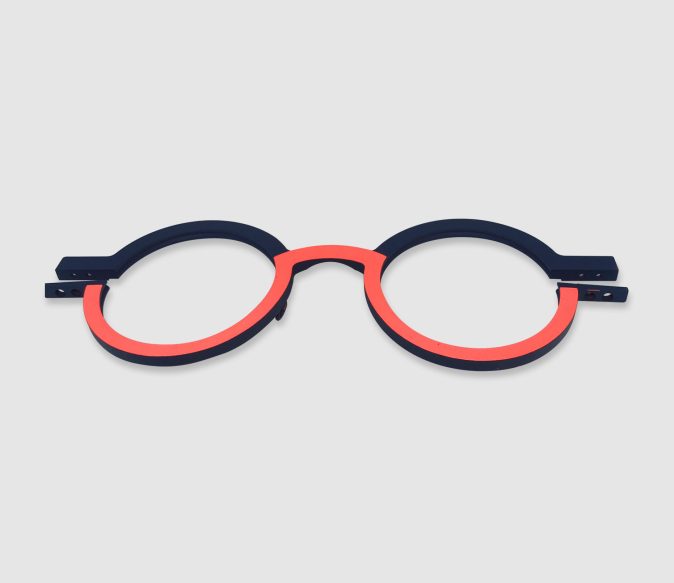 Bicolore noir orange fluo